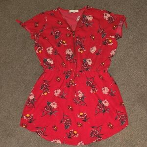 Wishful Park Vibrant Red Floral Dress